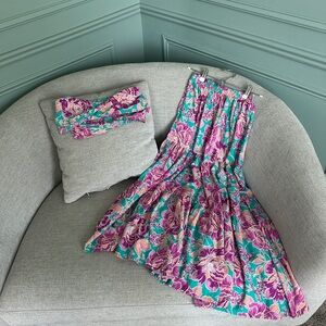 Floral Maxi Skirt with Matching Top